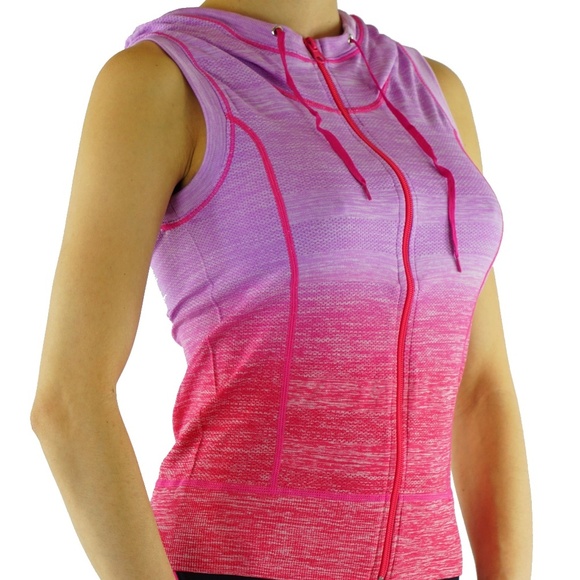 Tops - No sleeves Hoodie Ombre Print